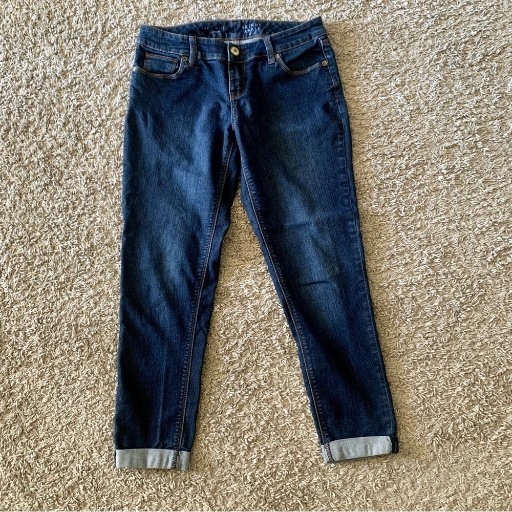 The Limited Denim Skinny Ankle 678 cropped blue jeans size 4 - Picture 4 of 9